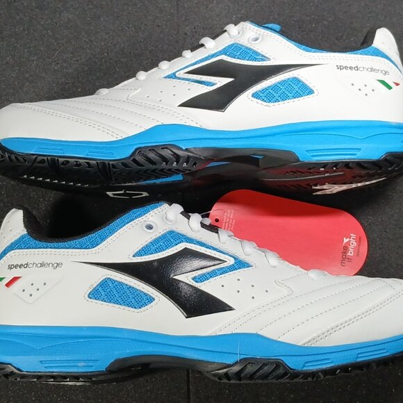 Diadora S.Challenge 2 AG Soccer Cleats White/Black/Blue Women’s 9.5 NWT Open Box - Picture 1 of 15